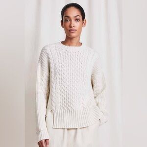 Apiece Apart Cream Cable Knit Sweater